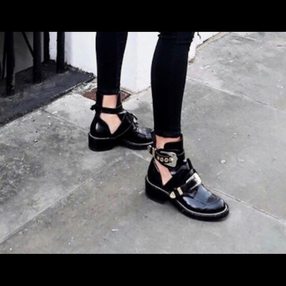 Balenciaga cut out boots.